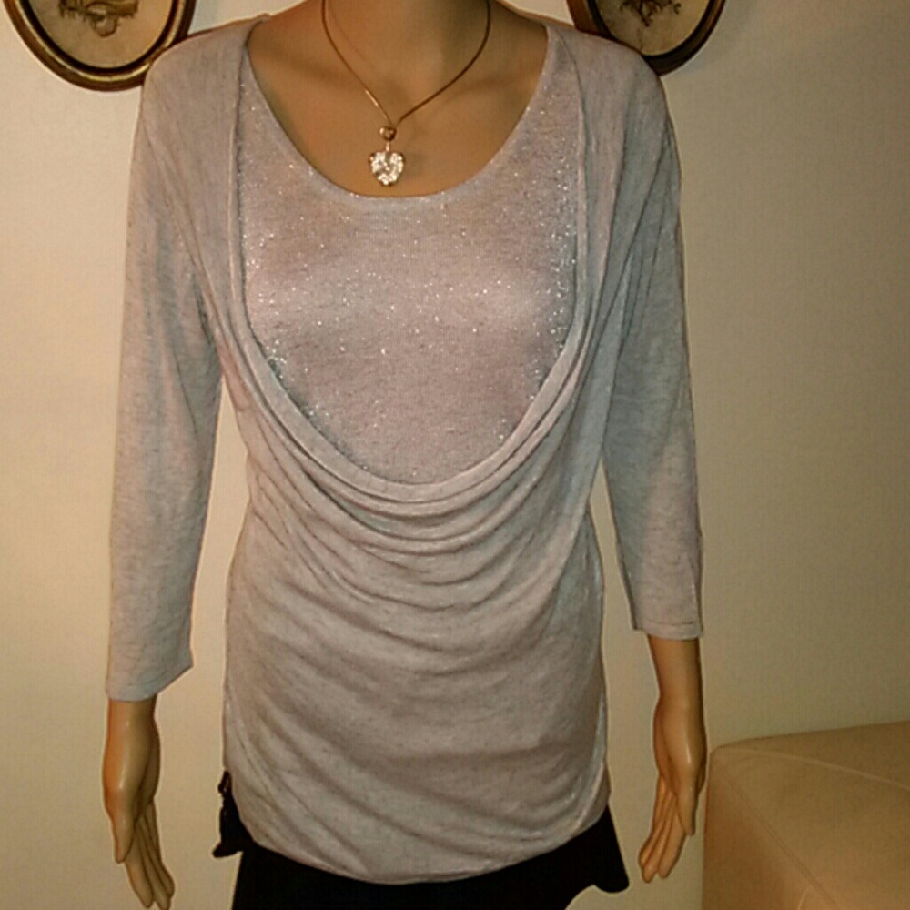 Rayon and lurex top,  size M.